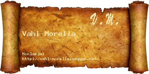 Vahl Morella névjegykártya